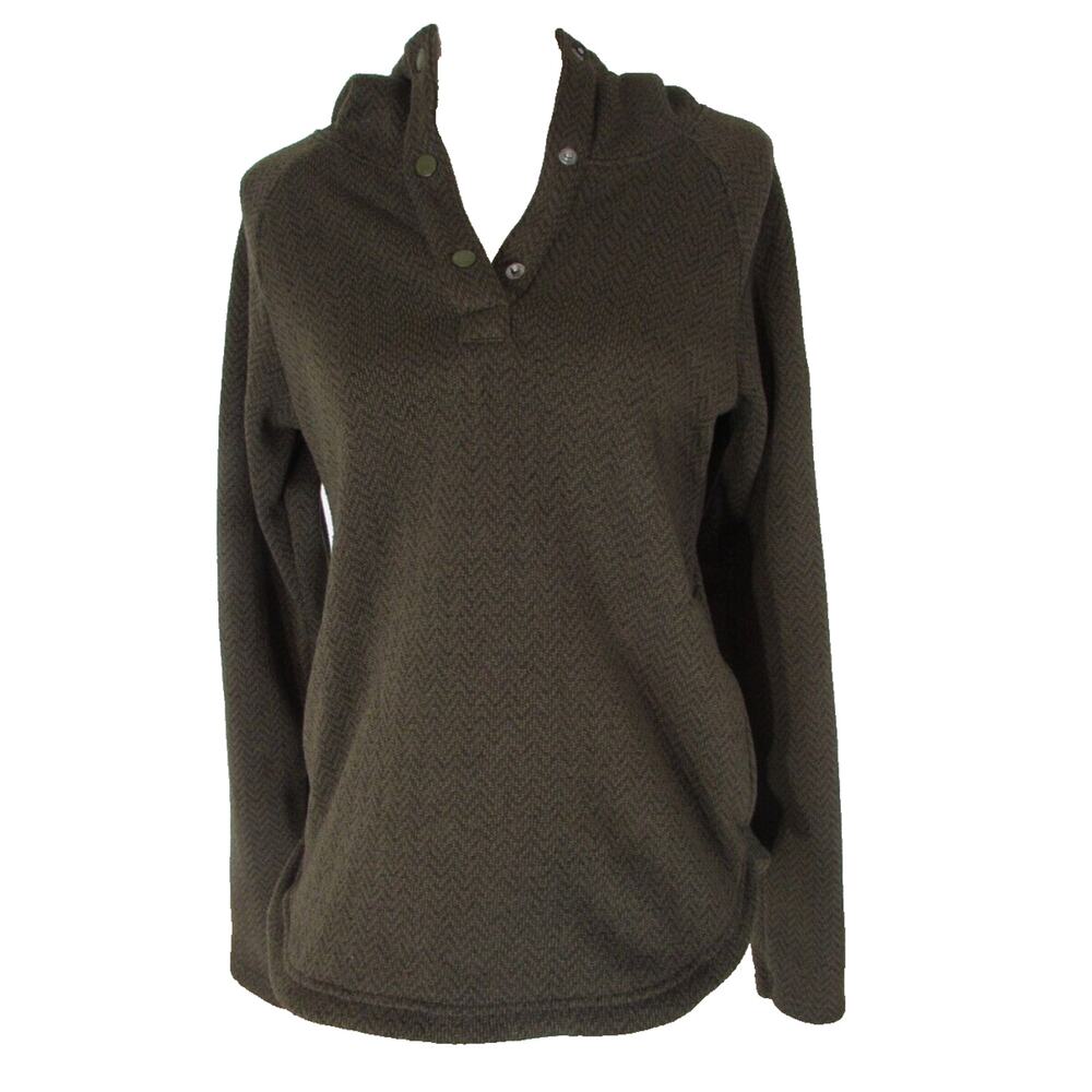 Columbia Women's Green Snap Hooded Sweatshirt‎ sz M